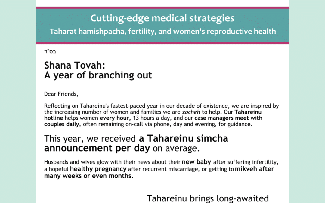 Tishrei 5780 / October 2019