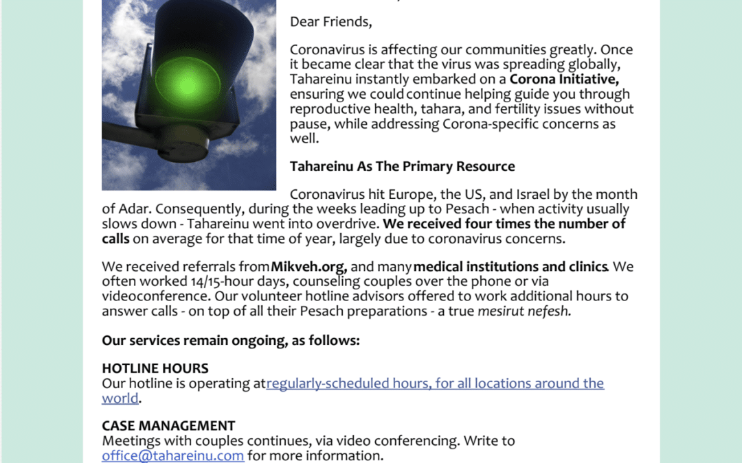 Iyar 5780 / May 2020